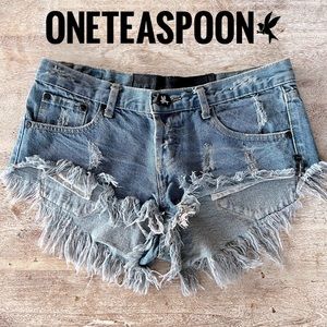 【ONE teaspoon】 denim jean shorts